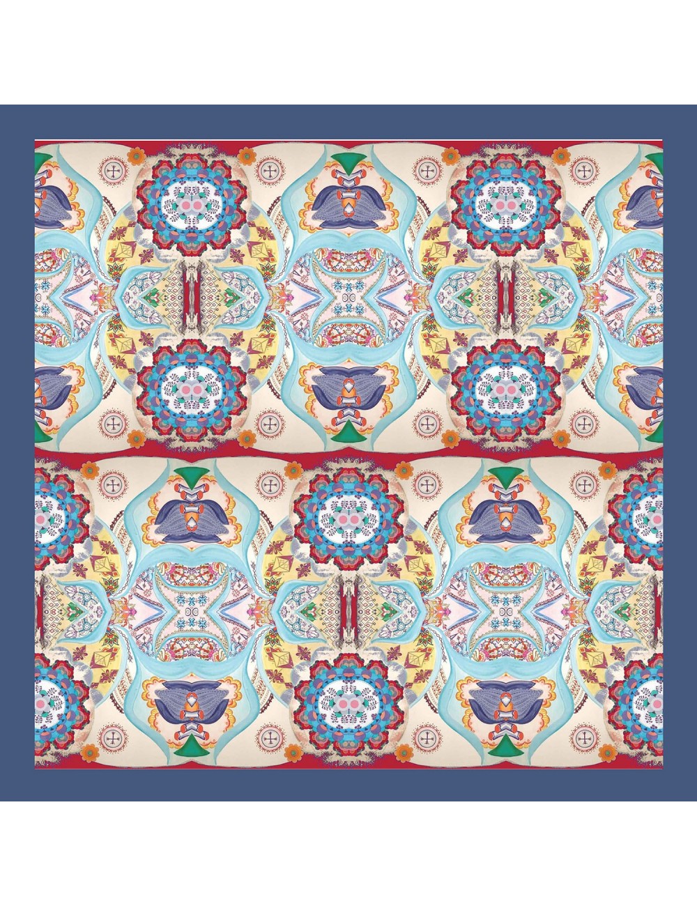 Playful pocket silk square