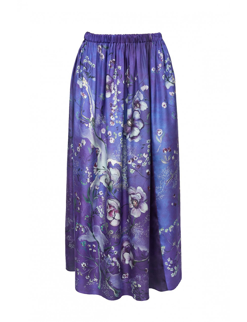 Indigo Garden silk Dress