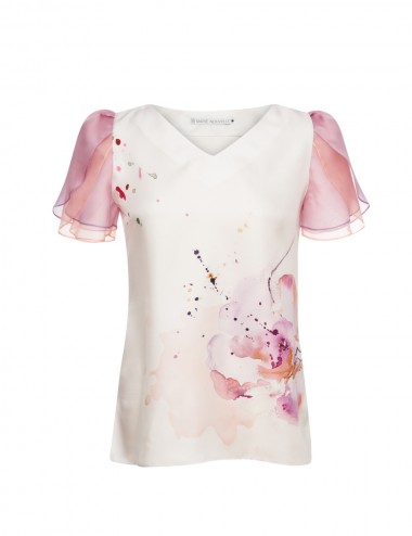 Soft Pink Watercolour Blouse