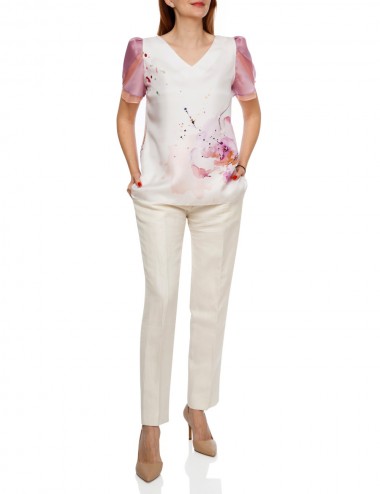 Soft Pink Watercolour Blouse