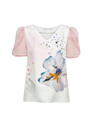 Blue Touch Watercolour Blouse