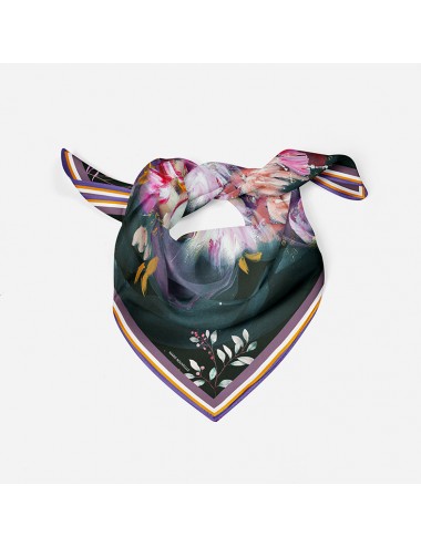 Luminous Petals silk Scarf