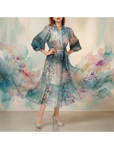 Rochie voal matase Nature...