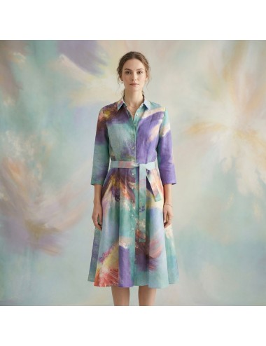 Flowers Whispers linen dress