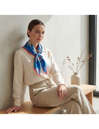 Blue Compassion silk Scarf