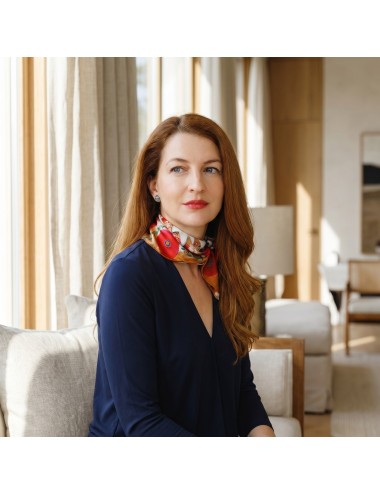 Esarfa matase stil gavroche...